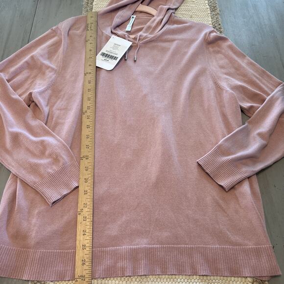 NWT Fabletics Soft Pink Josie Hooded Sweater Open Back Sz 1X Athleisure - Picture 3 of 8